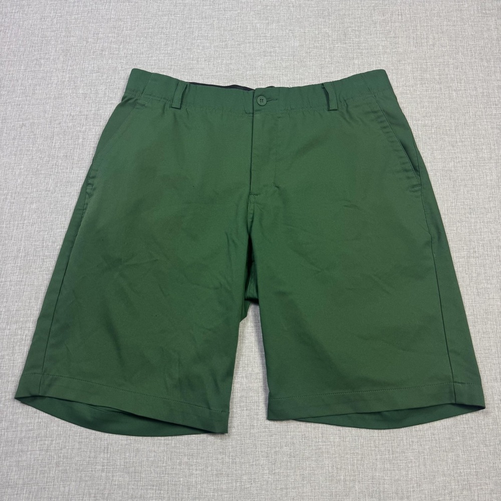 Nike Golf Shorts Mens Medium Green Athletic Golf Elastic Waist Pockets 10 Inseam